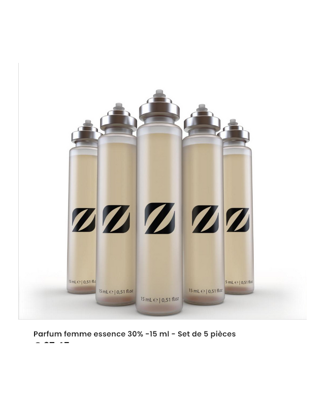 Parfum femme essence 30% -15 ml - Set de 5 pièces Parfum femme essence 30% -15 ml - Set de 5 pièces