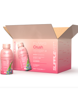 MYVERA CRUSH Collagen + | Complément alimentaire en bouteilles unidoses de 285 ml (12 bouteilles) - 3420 ml